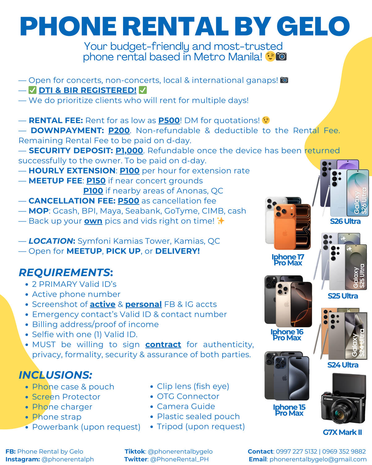 Phone Rental By Gelo